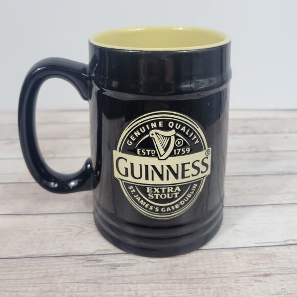 Guinness Beer Mug St James Gate Dublin Extra Stout Ceramic - Picture 3 of 4